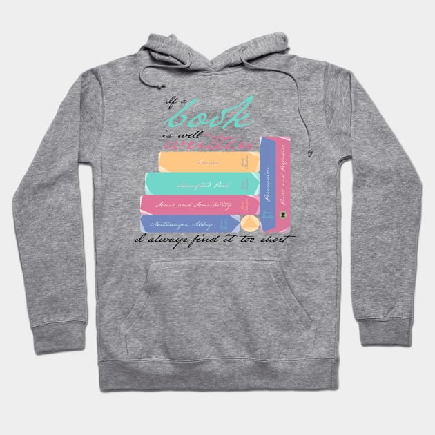 Jane Austen Books Hoodie by Cosmic-Fandom